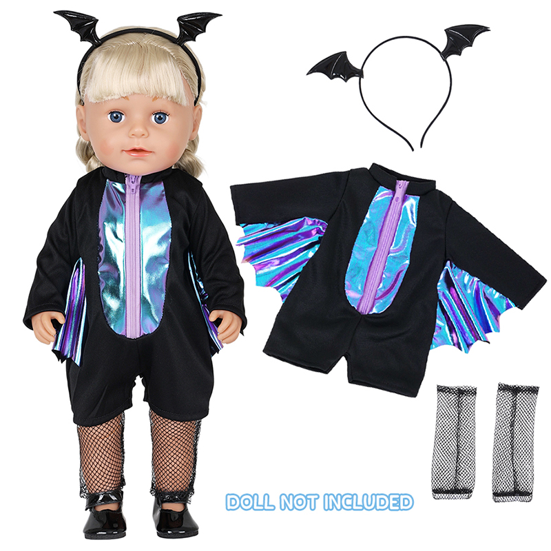 Baby Clothing Unisex - ชุดเสื้อผ้าตุ๊กตาสำหรับตุ๊กตาเด็กขนาด 16-18 นิ้ว ชุดฮาโลวีน ของขวัญ ตุ๊กตาเด็กเกิดใหม่