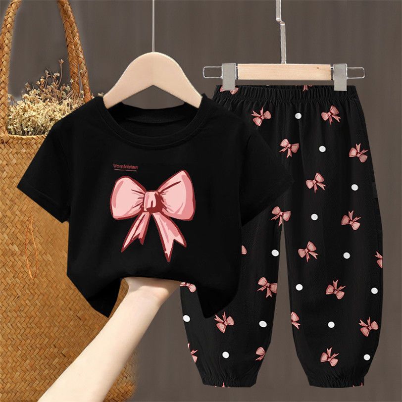 Baby Girl Clothing Zara - ฤดูร้อนชุดเสื้อผ้าเด็กหญิงเด็กเสื้อผ้าเด็กวัยหัดเดินน่ารักแฟชั่นเสื้อยืดกางเกง 2PCS เสื้อผ้าเด็กผู้หญิง
