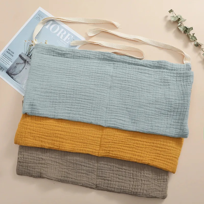 Baby Clothing Organizer - 1/2 ชิ้น กระเป๋าเก็บของสำหรับเปลเด็ก กระเป๋าแขวนข้างเตียง 2 ช่อง