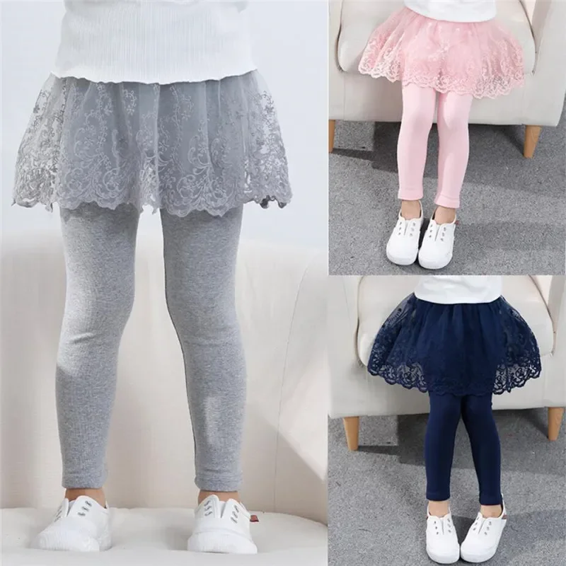 Baby Girl Clothing Zara - เด็กทารกใหม่กางเกงขายาวลูกไม้เจ้าหญิงกระโปรง-กางเกงฤดูใบไม้ผลิฤดูใบไม้ร่วงเด็กกระโปรงกางเกงสําหรับ 2-7 ปีเด็กเสื้อผ้า