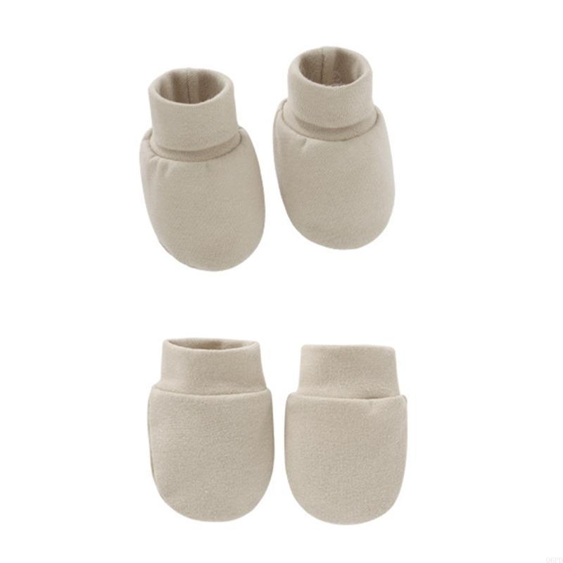 Baby Mittens Scratch - 2 คู่ไม่มีรอยขีดข่วนถุงมือถุงเท้าชุดป้องกันรอยขีดข่วนถุงมือเท้าครอบคลุมชุดของขวัญ