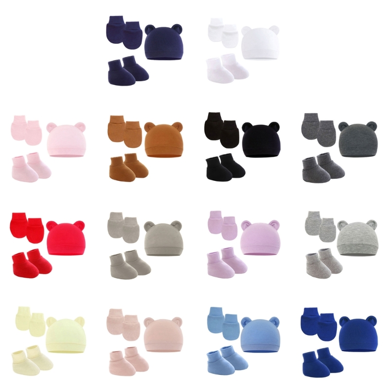 Baby Mittens Scratch - ทารกแรกเกิดหมวกเด็กถุงเท้าถุงมือ,หมวกเด็ก Scratch Mittens ถุงมือ,หมวกเด็กหมวกและ Mittens สําหรับเด็กทารก