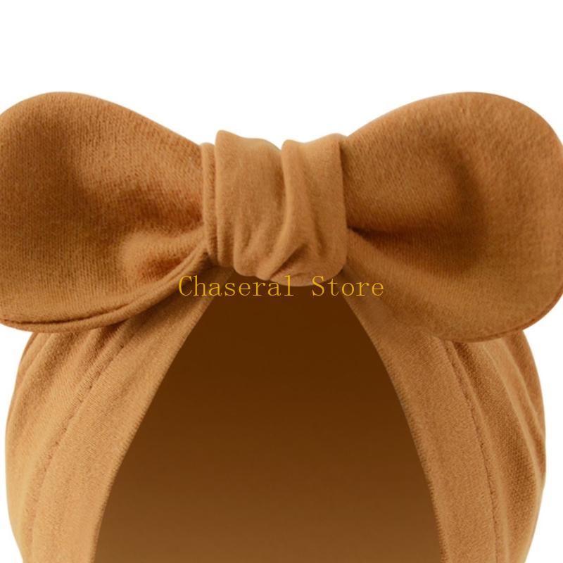 Baby Mittens Scratch - E7CE 4 ชุดหมวก Bowknot สำหรับทารกที่มีถุงมือจับคู่กับถุงมือ