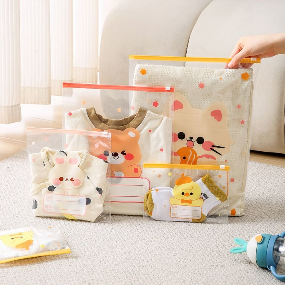 Baby Clothing Organizer - 10PCS ถุงเก็บของหลายขนาดแบบพกพา ถุงเก็บเสื้อผ้าเด็ก/ผ้าอ้อมเด็ก ถุงเก็บของแบบแยกประเภท ถุงซีลสำหรับเดินทาง