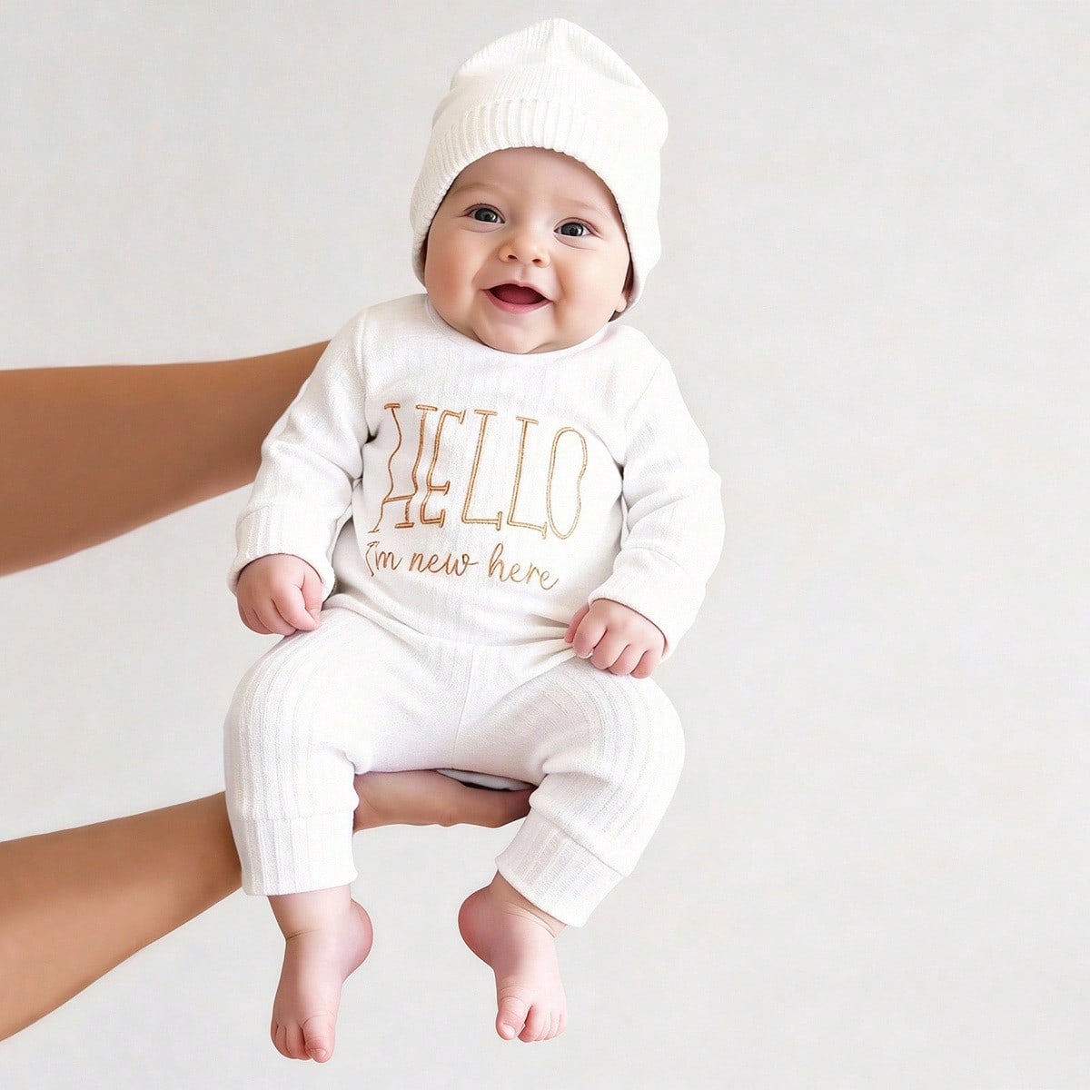 Baby Clothing Products - ชุดรอมเปอร์เด็กแรกเกิดปักลาย Ylsteed พร้อมหมวกโบว์ สำหรับถ่ายภาพเด็กแรกเกิด ชุดกลับบ้าน ของขวัญสำหรับถ่ายภาพเด็ก