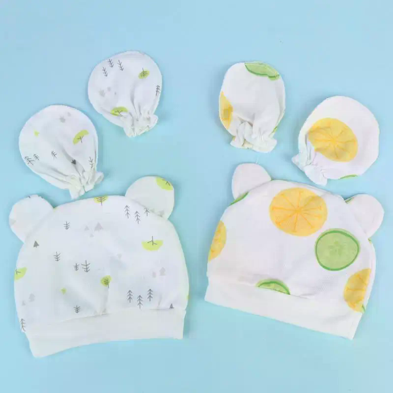 3 ชิ้น/เซ็ต หมวกเด็กแรกเกิด ถุ - Baby Mittens Scratch บทวิจารณ์และราคา