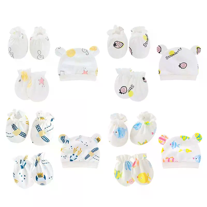 3 ชิ้น/เซ็ต หมวกเด็กแรกเกิด ถุ - Baby Mittens Scratch บทวิจารณ์และราคา