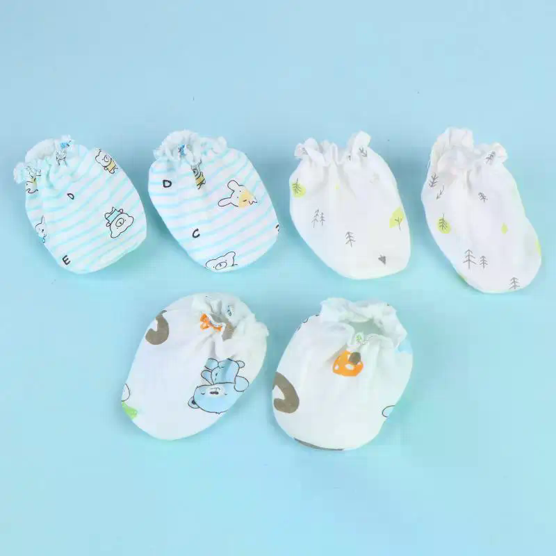 3 ชิ้น/เซ็ต หมวกเด็กแรกเกิด ถุ - Baby Mittens Scratch บทวิจารณ์และราคา