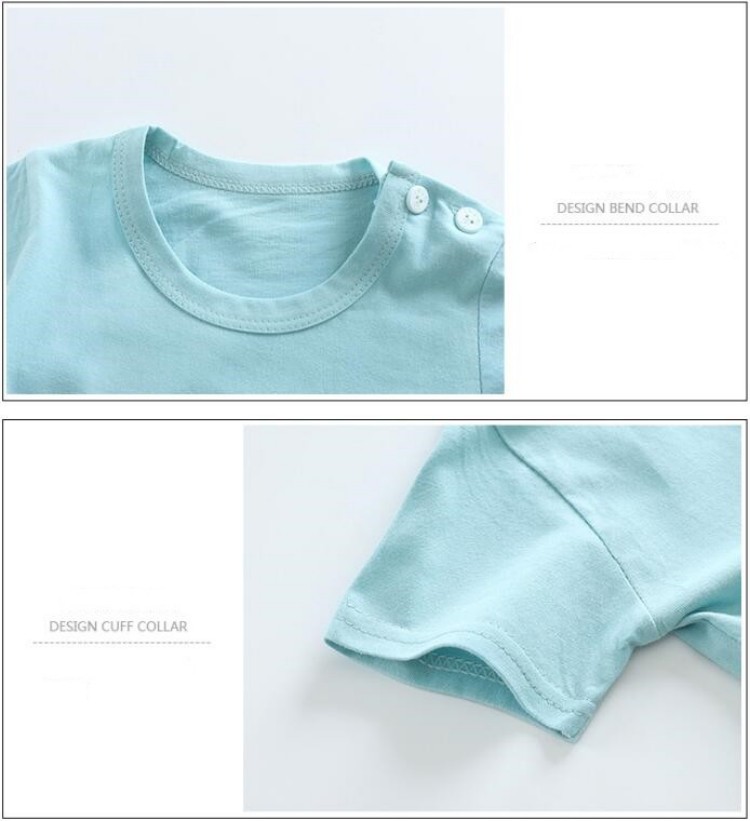 ผ้าฝ้ายTees + กางเกงขาสั้น 2 ช - Baby Clothing On Sale บทวิจารณ์และราคา