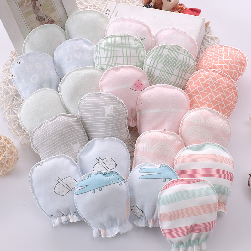 ถุงมือเด็กแรกเกิดผ้าฝ้ายทำจากผ - Baby Mittens Scratch บทวิจารณ์และราคา