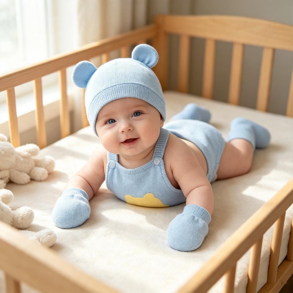 ชุดหมวกและถุงมือป้องกันรอยขีดข - Baby Mittens Scratch บทวิจารณ์และราคา