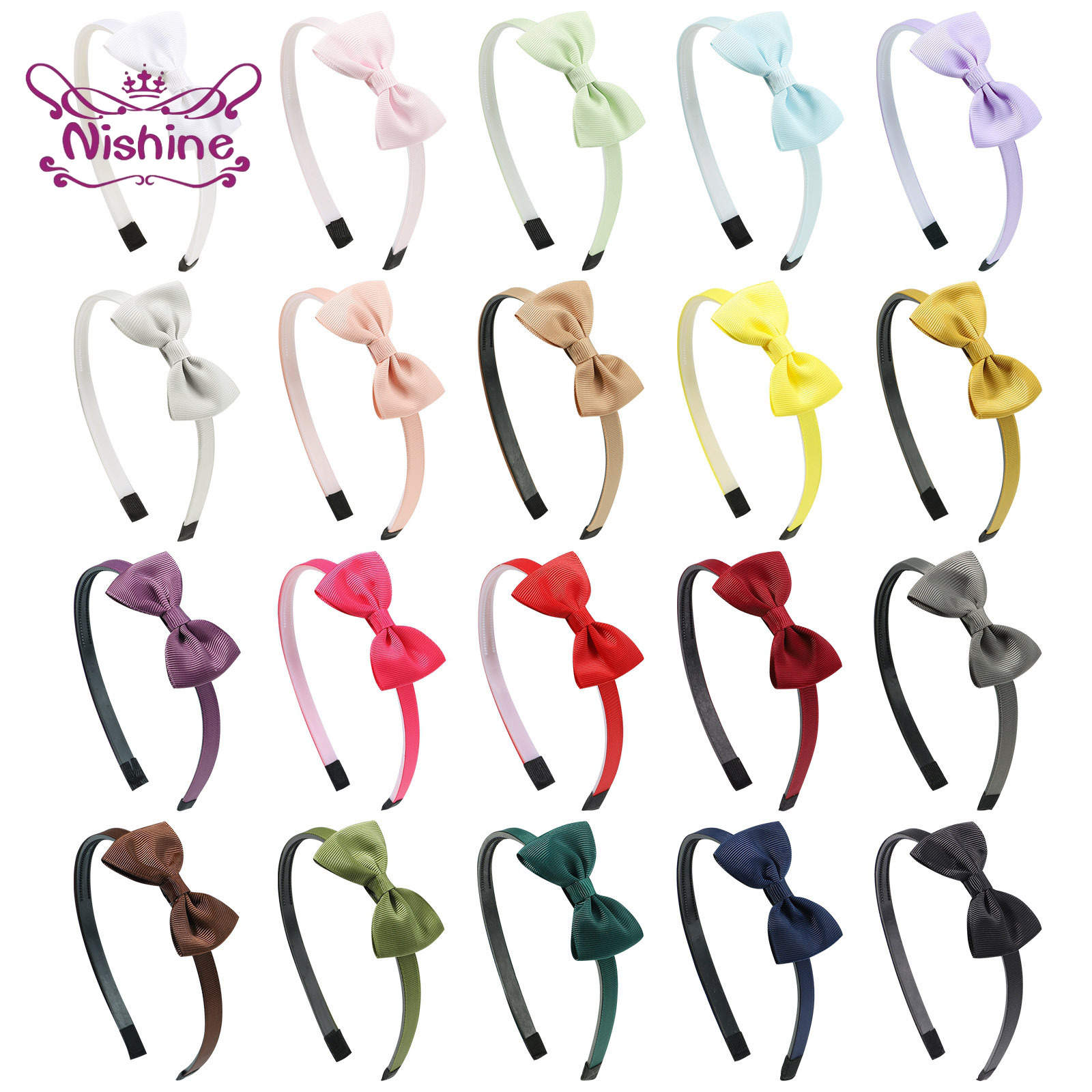 1ชิ้นที่คาดผมโบว์ริบบิ้นห่วงผม - Baby Clothing Unisex บทวิจารณ์และราคา
