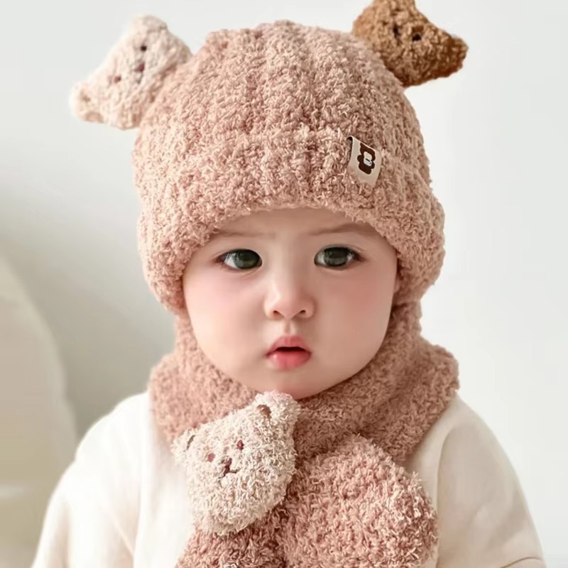 1-10 ชิ้น ชุดหมวกและผ้าพันคอเด - Baby Clothing Girls บทวิจารณ์และราคา