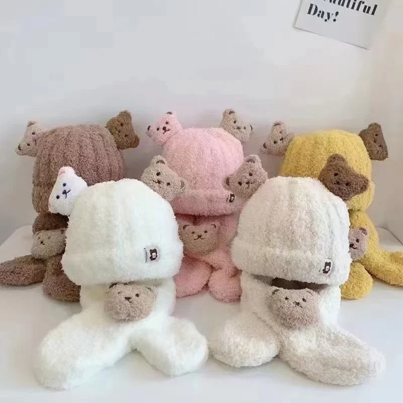 1-10 ชิ้น ชุดหมวกและผ้าพันคอเด - Baby Clothing Girls บทวิจารณ์และราคา