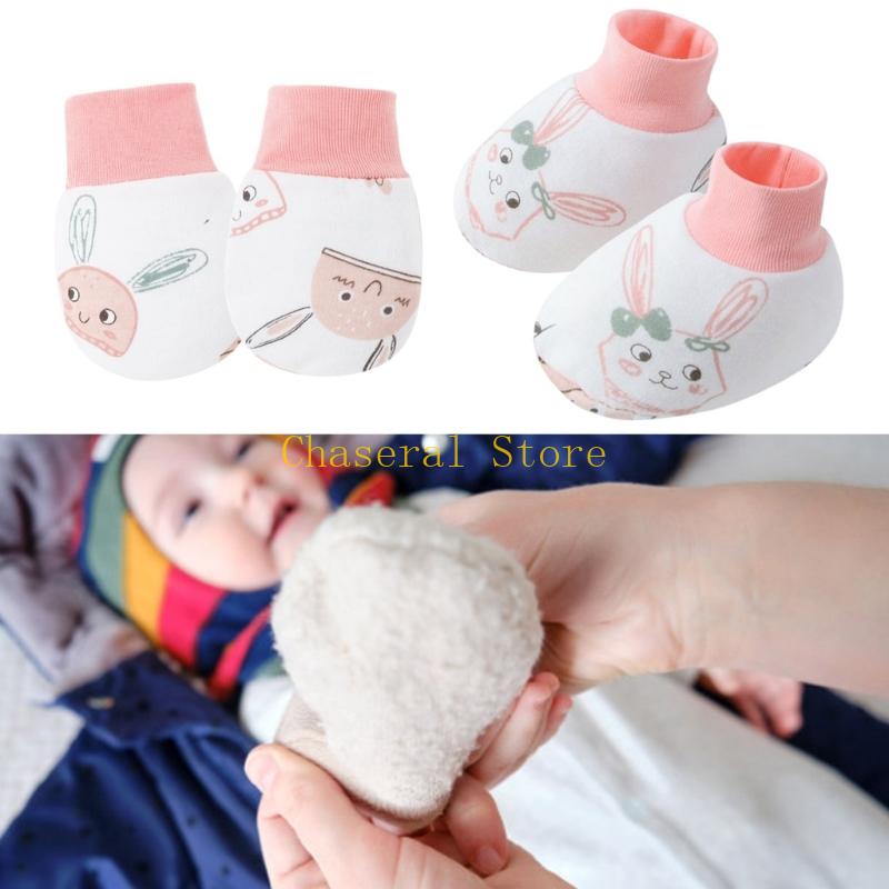 E7CE 4 ชุดถุงมือผ้าฝ้ายป้องกัน - Baby Mittens Scratch บทวิจารณ์และราคา