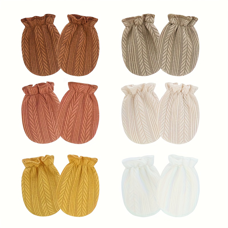 ถุงมือเด็กแรกเกิด 6 คู่/ล็อต ส - Baby Mittens Scratch บทวิจารณ์และราคา