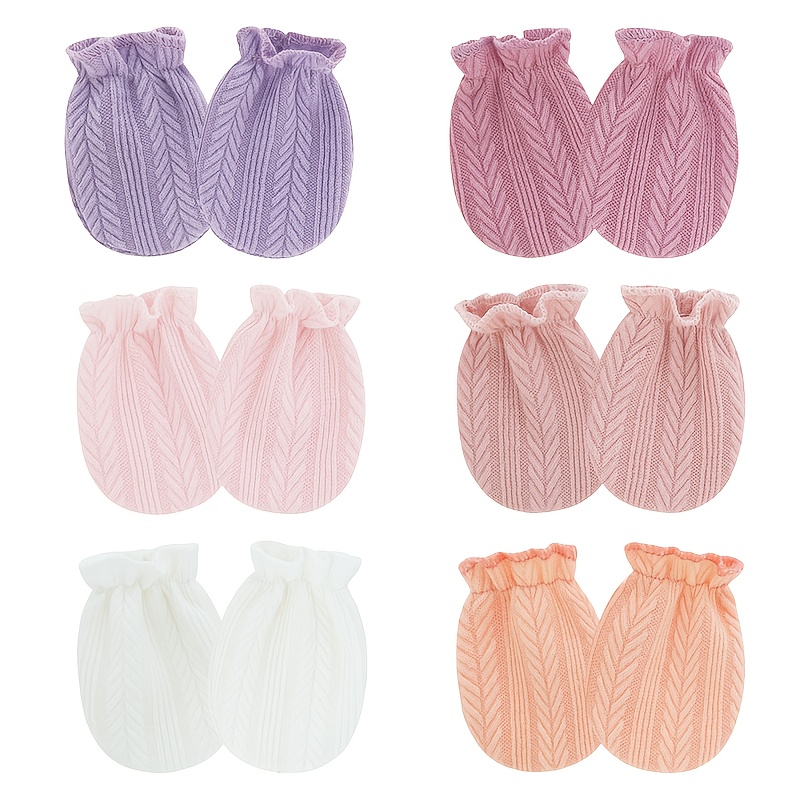 ถุงมือเด็กแรกเกิด 6 คู่/ล็อต ส - Baby Mittens Scratch บทวิจารณ์และราคา